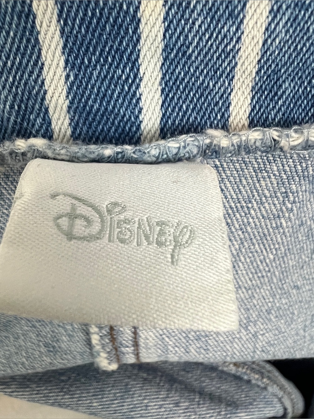 Disney | Mickey Mouse Denim Jean Overall Dress Striped Kidcore S - Picture 6 of 6